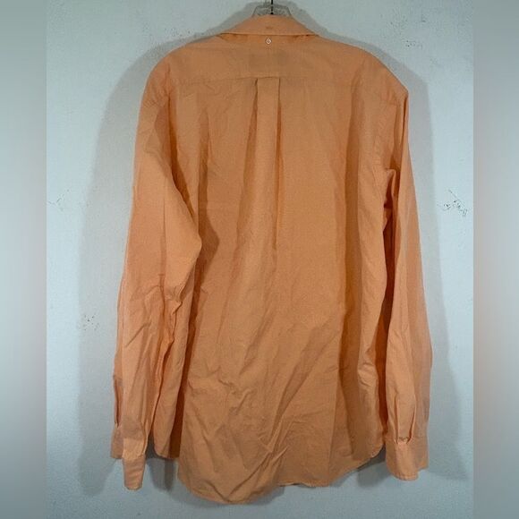 POLO RALPH LAUREN MENS STAMPEDE BUTTON DOWN SHIRT XL ORANGE BLUE BIG PONY HORSES - Picture 9 of 12